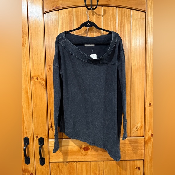 Free People Tops - We The Free Asymmetrical Black Top